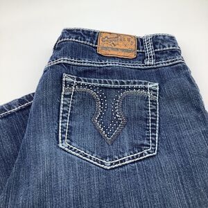 Cowgirl Up Womens Dont Fence Me in Boot Cut Jeans Blue‎ Size 12